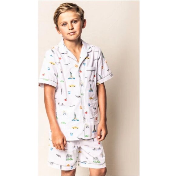 Petite Plume New York Pajama Set Size 10 Kids Flannel Button-Up Sleepwear - Picture 12 of 13